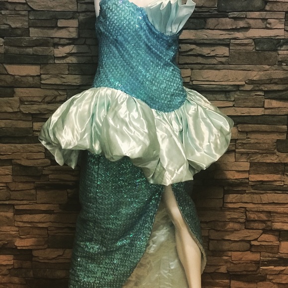 Vintage OOAK Mermaid Costume Sequin Cocktail Dress - Picture 10 of 10